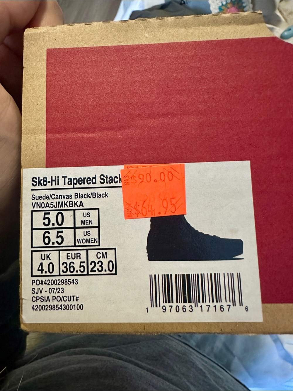 Vans Black Sk8-Hi Platform Suede Sneakers - Picture 6 of 7
